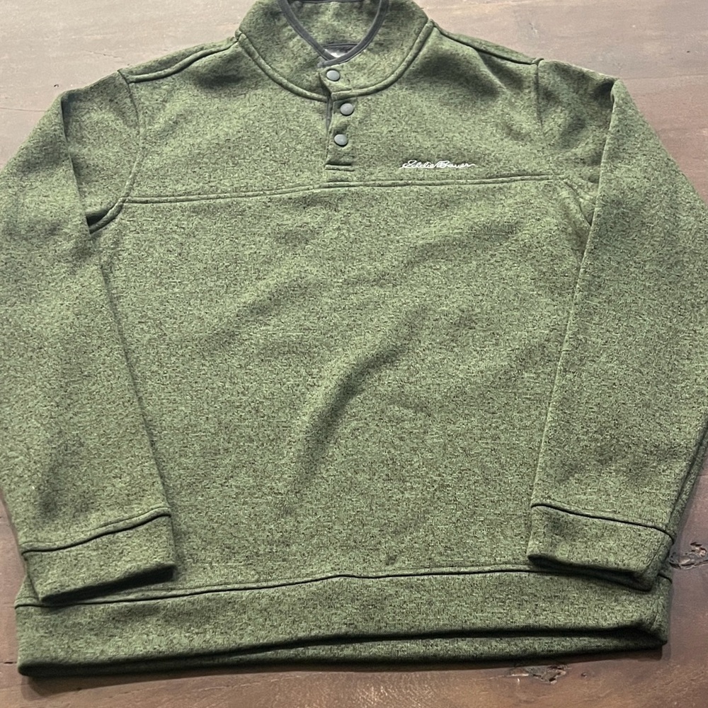 Eddie Bauer Forest Green Fleece Pullover